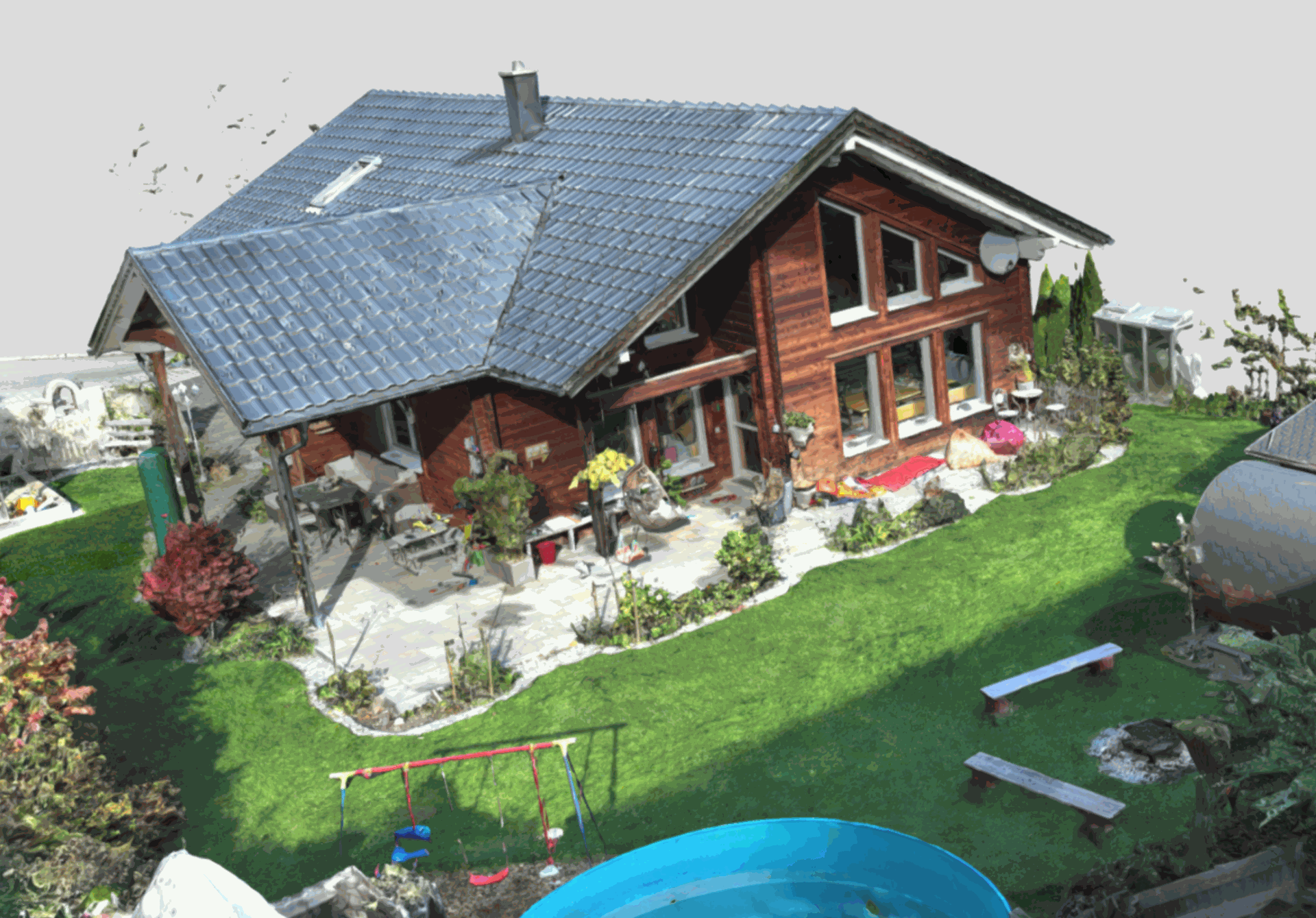 3D Modell 3D Ansicht eines Wohnhauses