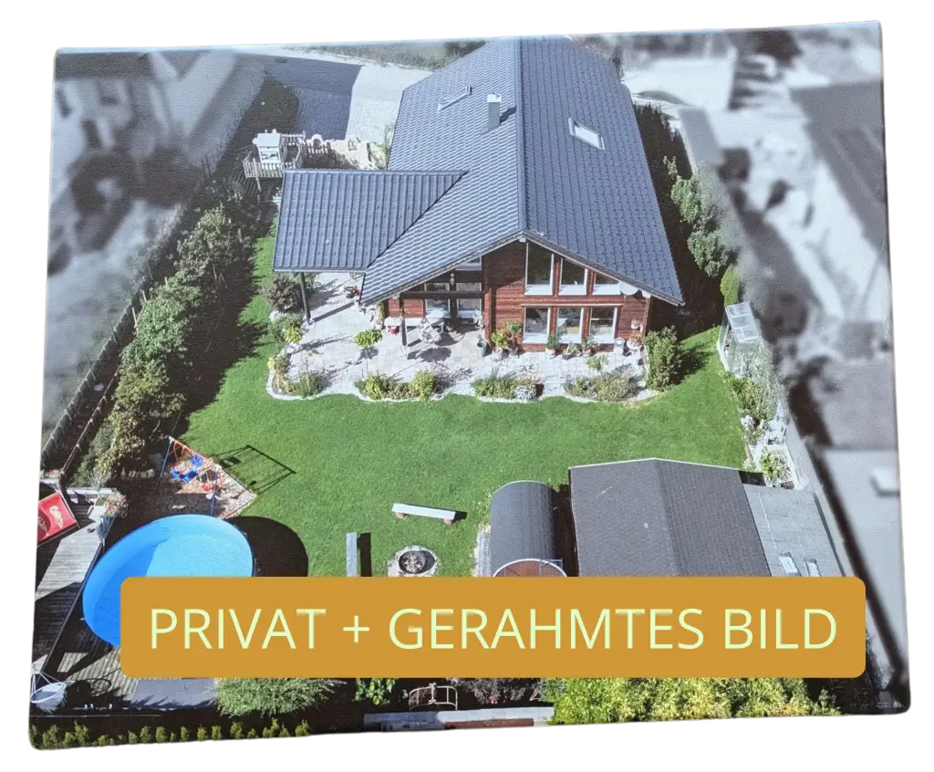 Luftaufnahmen Paket "Privat" mit Leinwand